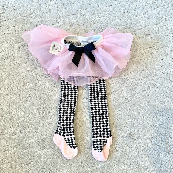 New! Ella Jackson :: My First Black Dress + Houndstooth Tights + Tutu Set - Picture 2 of 4